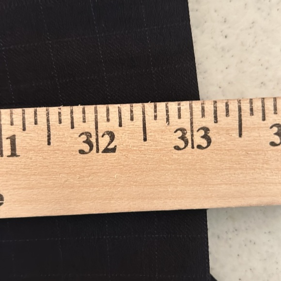 Nautica Men’s Size 44L Blazer Suit Coat 100% Wool Black Subtle Windowpane Plaid - Picture 10 of 11